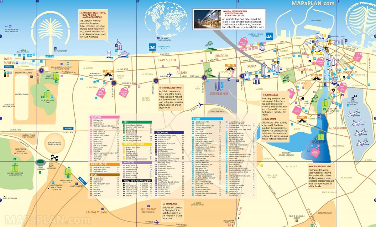 žemėlapis Dubajus souks