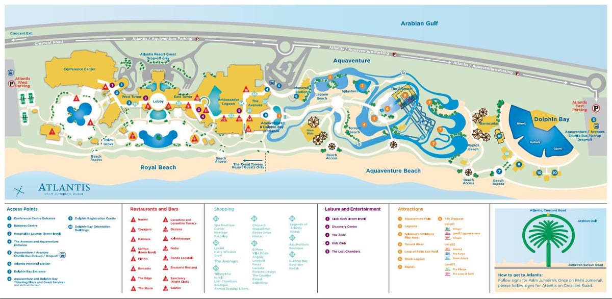 žemėlapis "Atlantis" Dubai