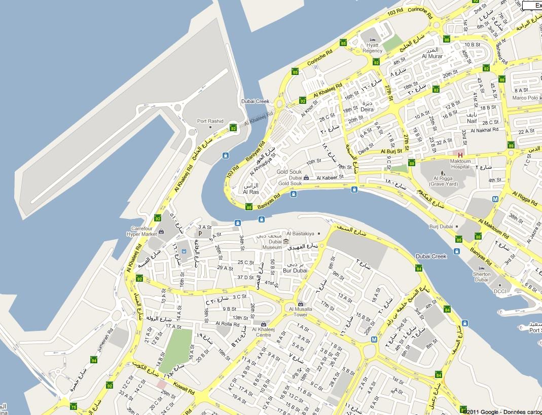 žemėlapis Bur Dubai
