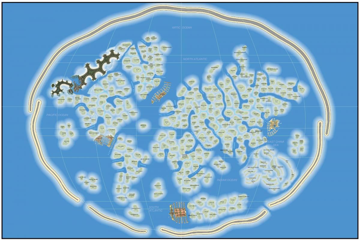 pasaulio žemėlapyje sala Dubajuje