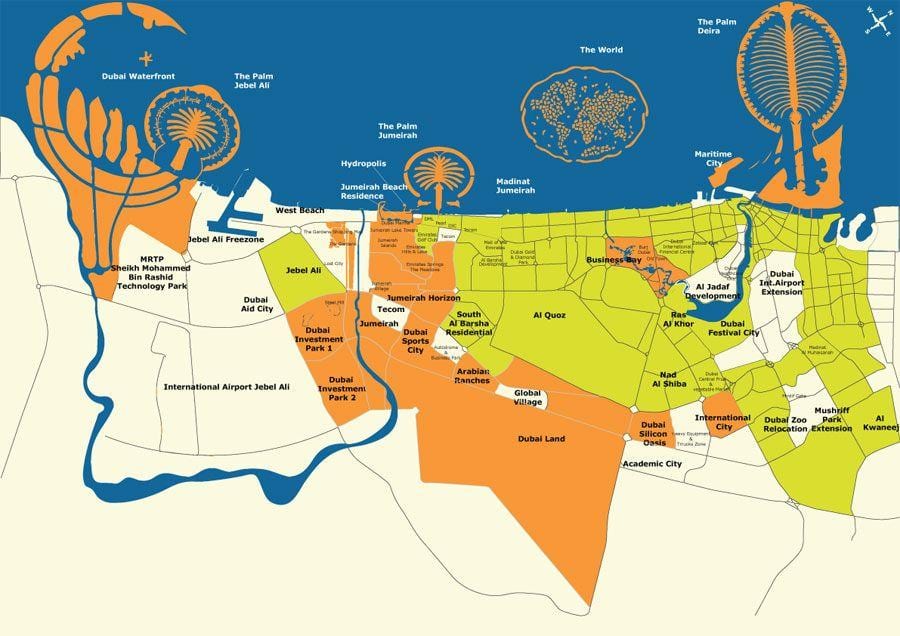 Dubajaus salos žemėlapis