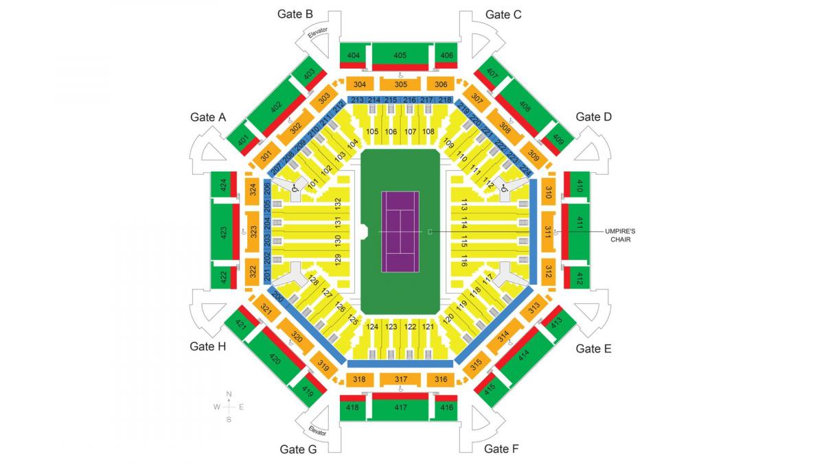žemėlapis Dubajaus teniso stadionas