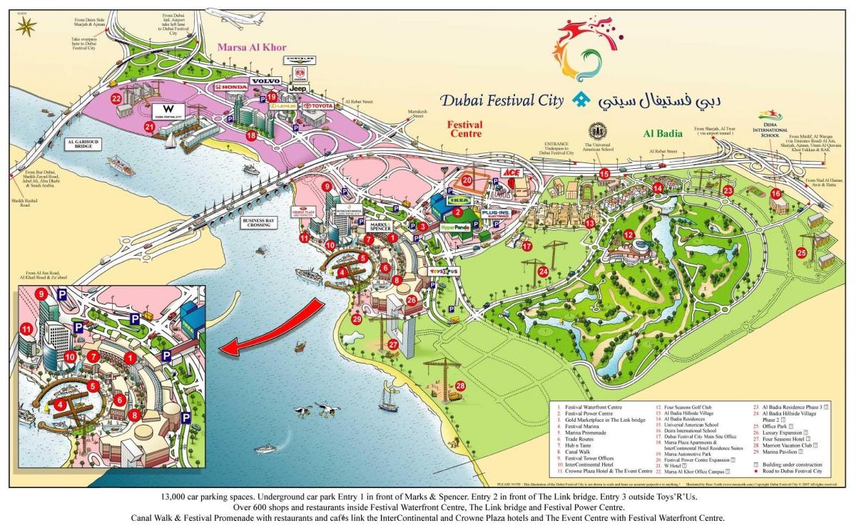 Dubajus festivalis miestas žemėlapyje