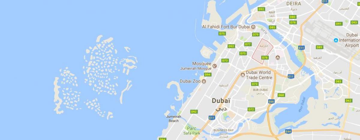 Karama Dubajus žemėlapyje