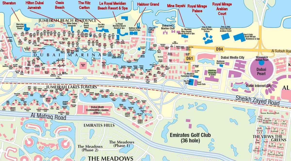 žemėlapis Jumeirah paplūdimys