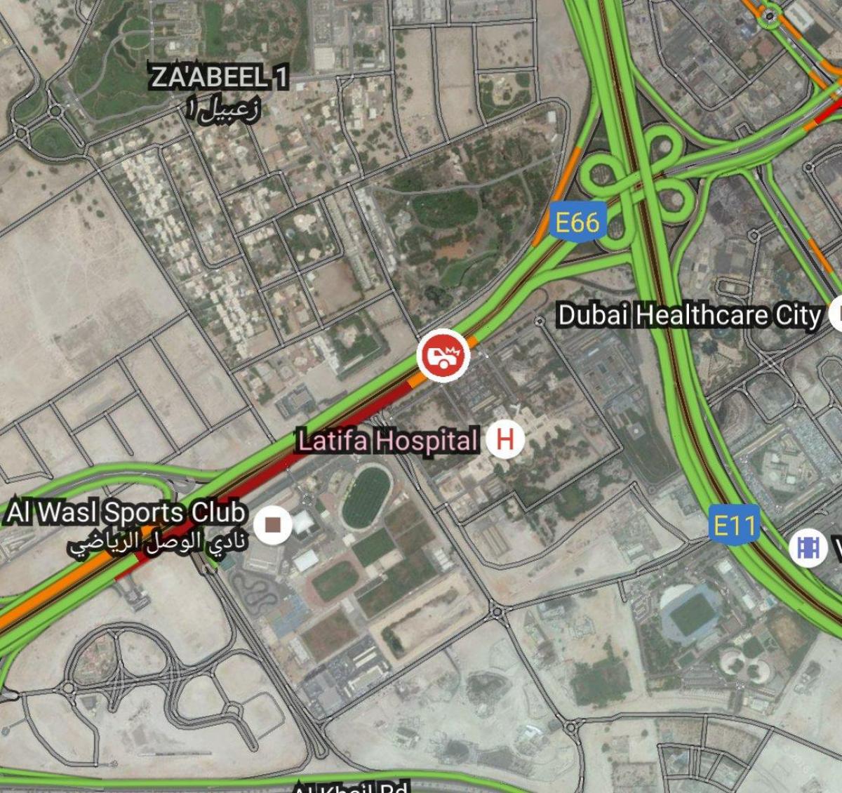 latifa ligoninėje Dubajuje vieta žemėlapyje