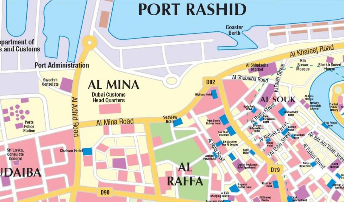 Dubajus uosto žemėlapis