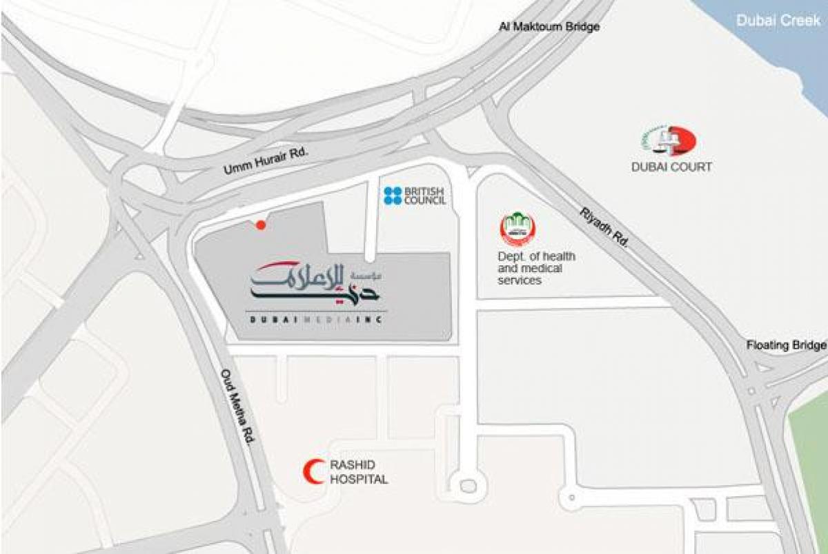 rashid ligoninėje Dubajuje vieta žemėlapyje