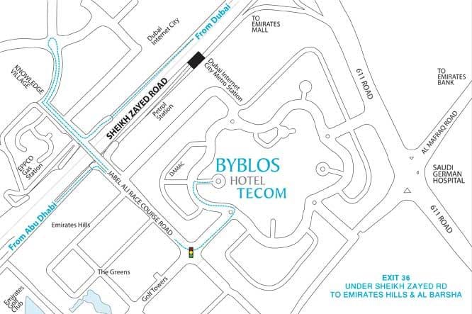 Dubajus Tecom žemėlapyje