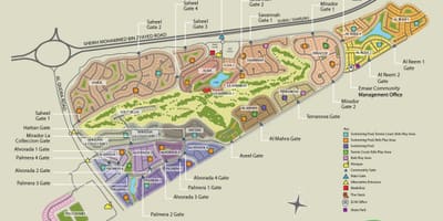 Arabian ranches Dubajus vieta žemėlapyje