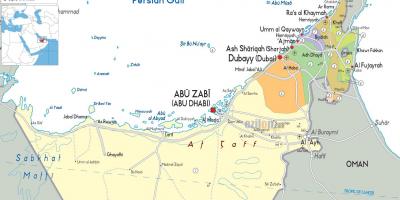 Žemėlapis Dubai, jungtiniai arabų emyratai