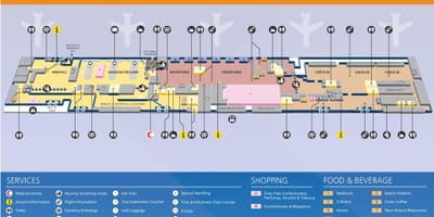 Dubajus terminal 2 žemėlapis