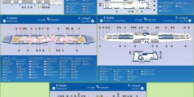 Dubajaus tarptautinis oro uostas, terminalo 3 žemėlapis