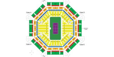 Žemėlapis Dubajaus teniso stadionas
