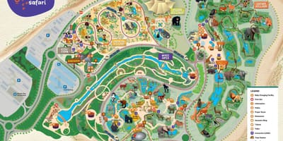 Žemėlapis Dubajaus zoologijos sodas