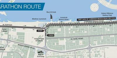 Žemėlapis Dubajus maratonas
