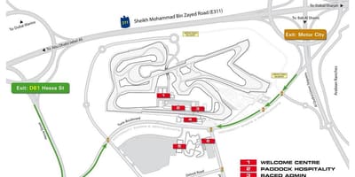 Žemėlapis Dubajus motor city