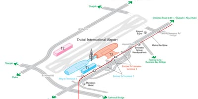 Dxb oro uosto žemėlapis