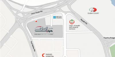 Rashid ligoninėje Dubajuje vieta žemėlapyje