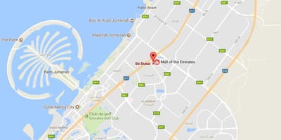 Žemėlapis ski Dubai