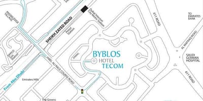 Dubajus Tecom žemėlapyje